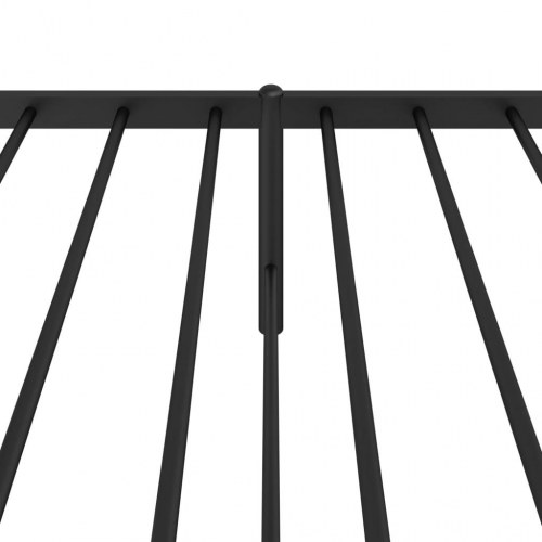 Sengeramme med sengegavl i metal - 107 x 203 cm, sort