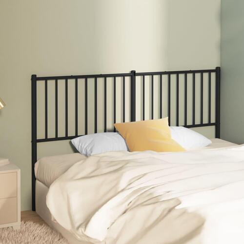 Sengegavl 150 cm metal sort