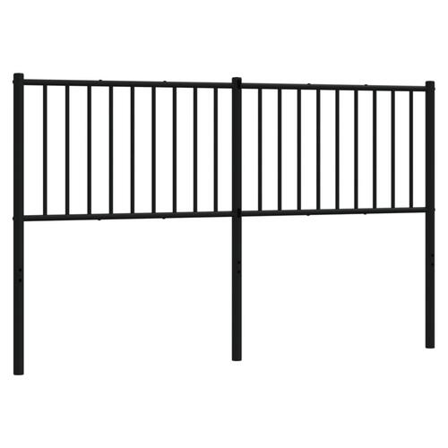 Sengegavl 150 cm metal sort