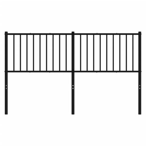 Sengegavl 150 cm metal sort
