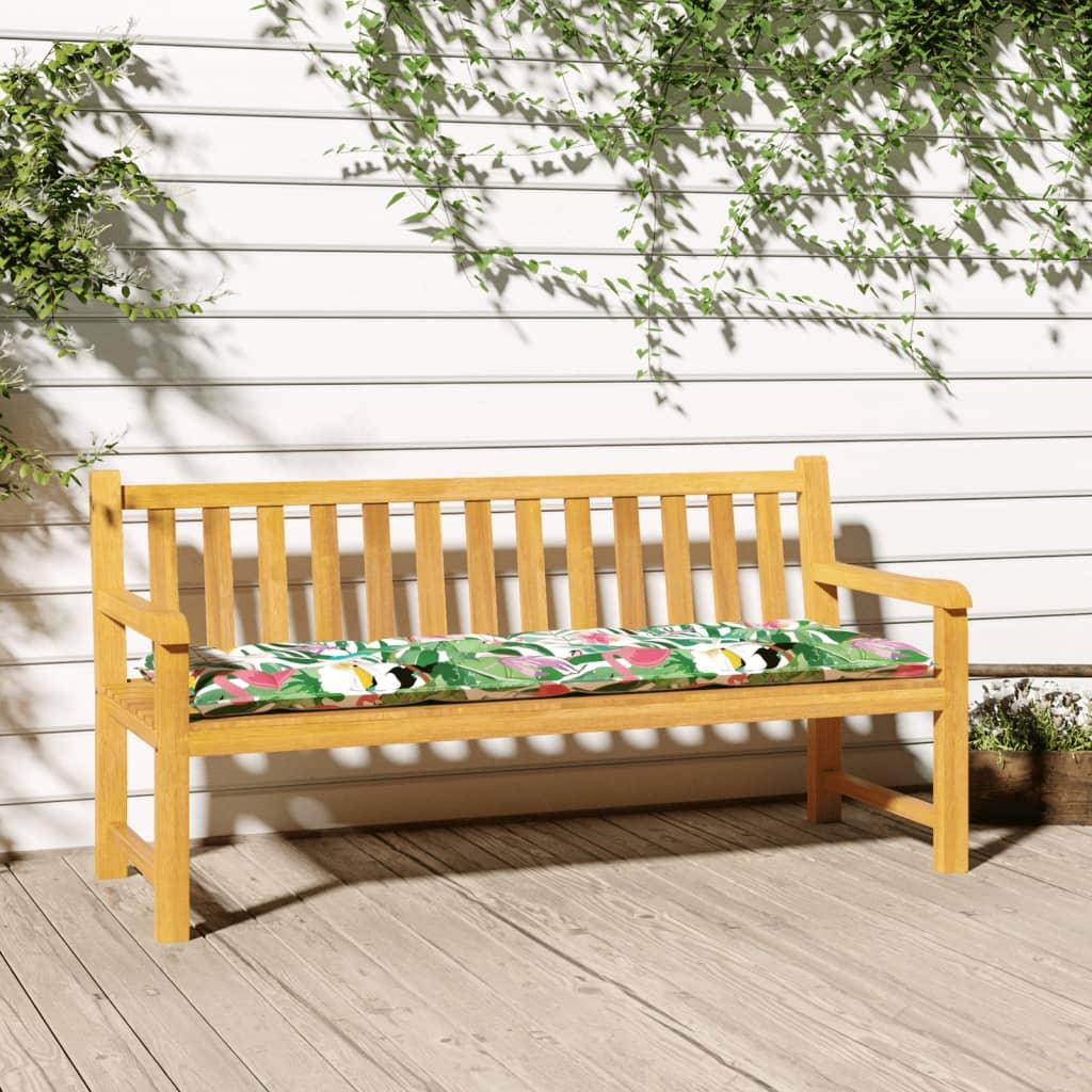 Hynde til havebænk 150x50x7 cm oxfordstof flerfarvet