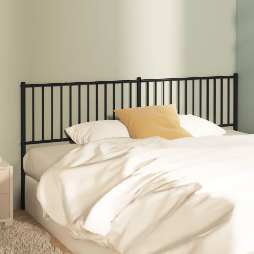 Sengegavl 193 cm metal sort
