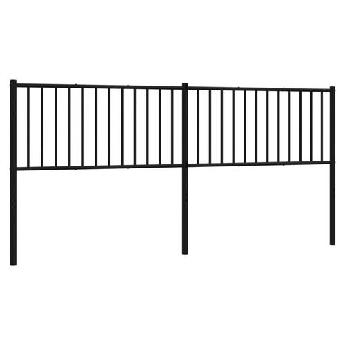 Sengegavl 193 cm metal sort