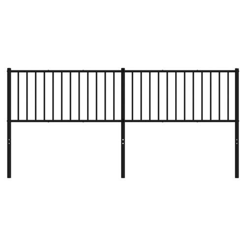 Sengegavl 193 cm metal sort