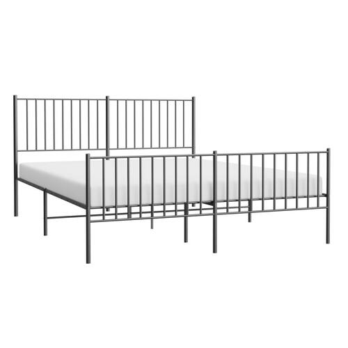 Sengeramme uden madras med fodgærde 160x200 cm sort