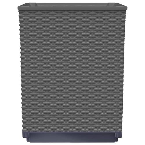 Plantekasser 2 stk. 30x30x37 cm polypropylen sort