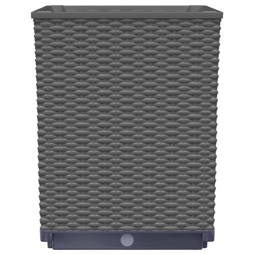 Plantekasser 2 stk. 30x30x37 cm polypropylen sort