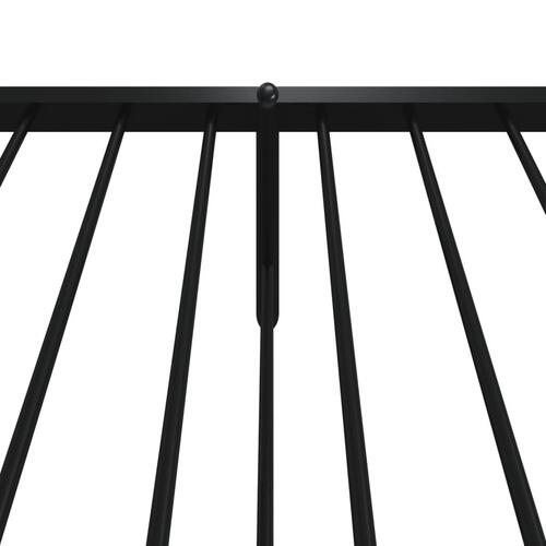 Sengeramme med sengegavl og fodgærde 100x200 cm metal sort