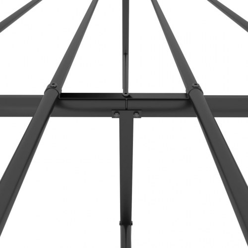 Sengeramme i metal med gavl og fodgærde 193×203 cm - sort