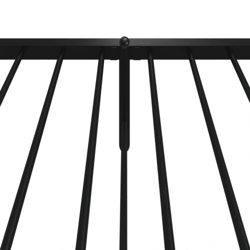 Sengeramme med sengegavl og fodgærde 100×190 cm - metal, sort