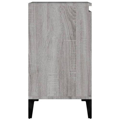 Skab til håndvask 58x33x60 cm konstrueret træ grå sonoma-eg