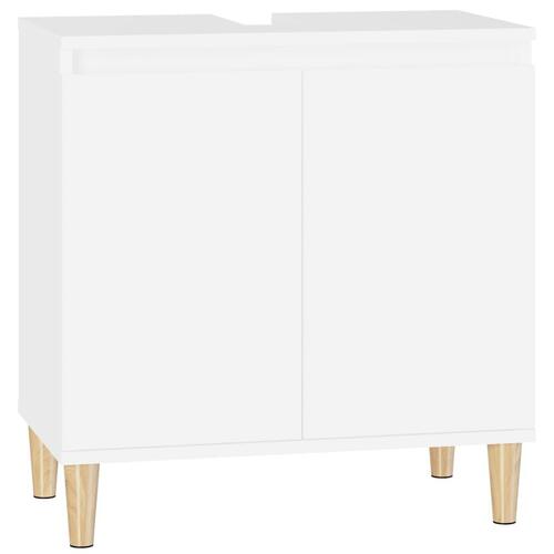 Underskab til håndvask 58x33x60 cm konstrueret træ hvid