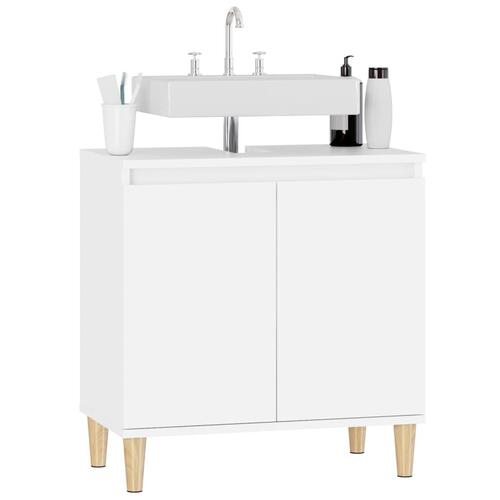 Underskab til håndvask 58x33x60 cm konstrueret træ hvid