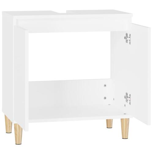 Underskab til håndvask 58x33x60 cm konstrueret træ hvid