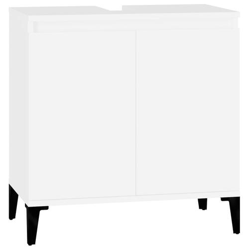 Underskab til håndvask 58x33x60 cm konstrueret træ hvid