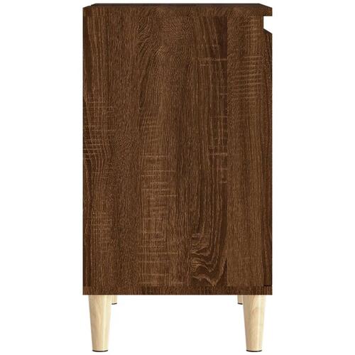 Underskab til håndvask 58x33x60 cm konstrueret træ brunt eg