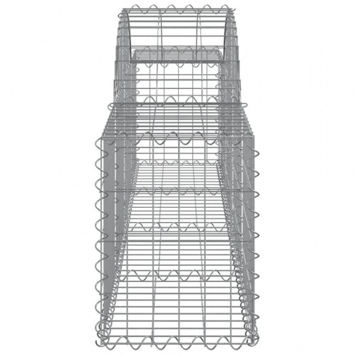 Buede gabionkurve - 5 stk. 200×30×40/60 cm i galvaniseret jern