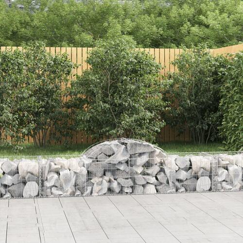 Buede gabionkurve 25 stk. 200x50x40/60 cm galvaniseret jern