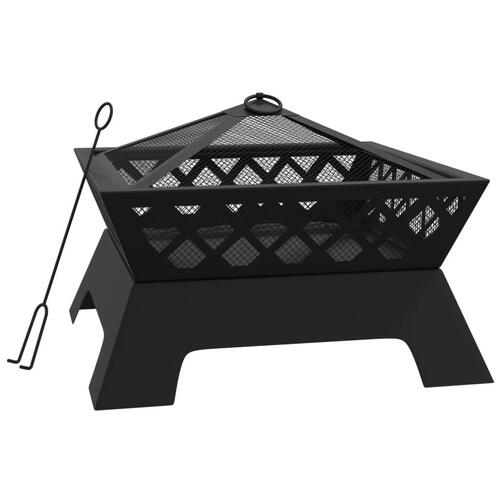 Bålfad med ildrager 50 cm XXL stål