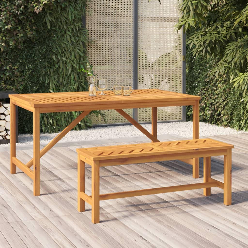 Havebænk 110 cm massivt akacietræ