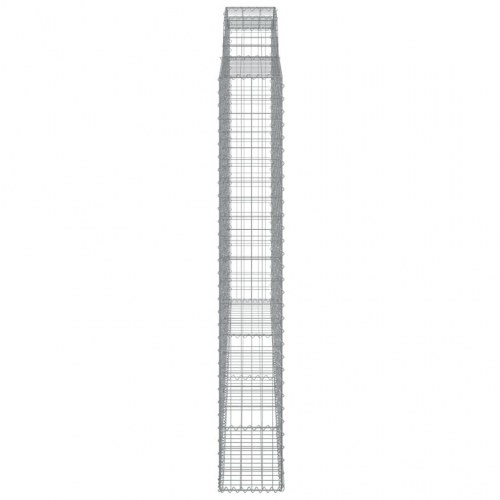 Buet gabionkurv 300×30×200/220 cm - galvaniseret jern