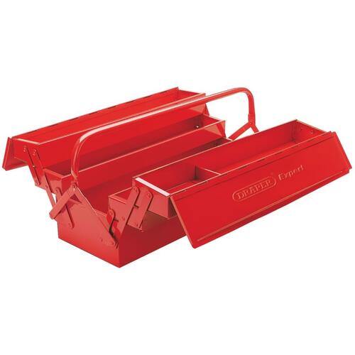 Draper Tools værktøjskasse med udtræk 53x20x21 cm rød