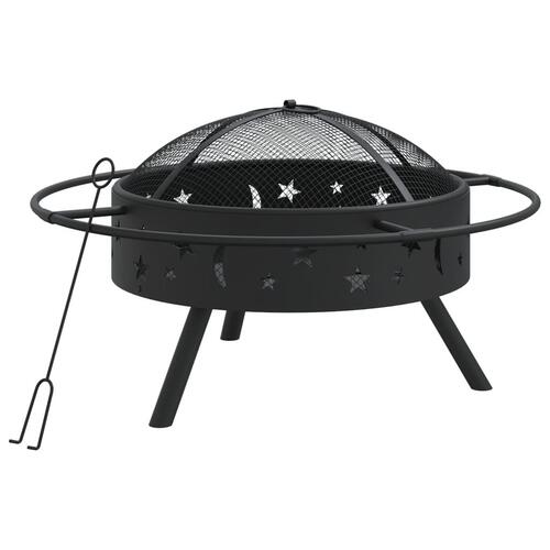 Bålfad med ildrager 70 cm XXL stål