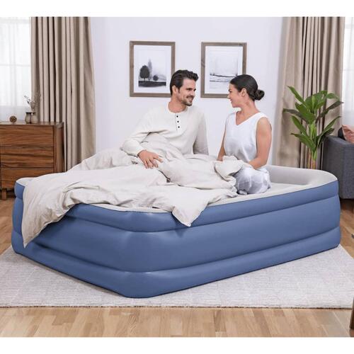 luftmadras Tritech 203x152x56 cm 2-personers blå og grå