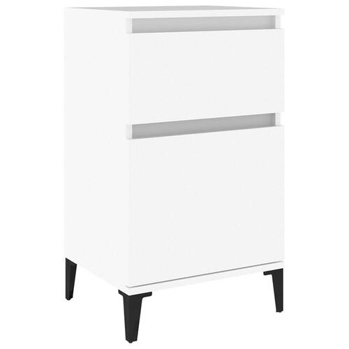 Sengebord 40x35x70 cm hvid