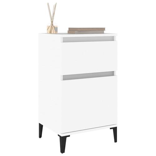 Sengebord 40x35x70 cm hvid