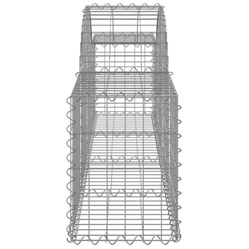 Buede gabionkurve 3 stk. 200x30x40/60 cm galvaniseret jern