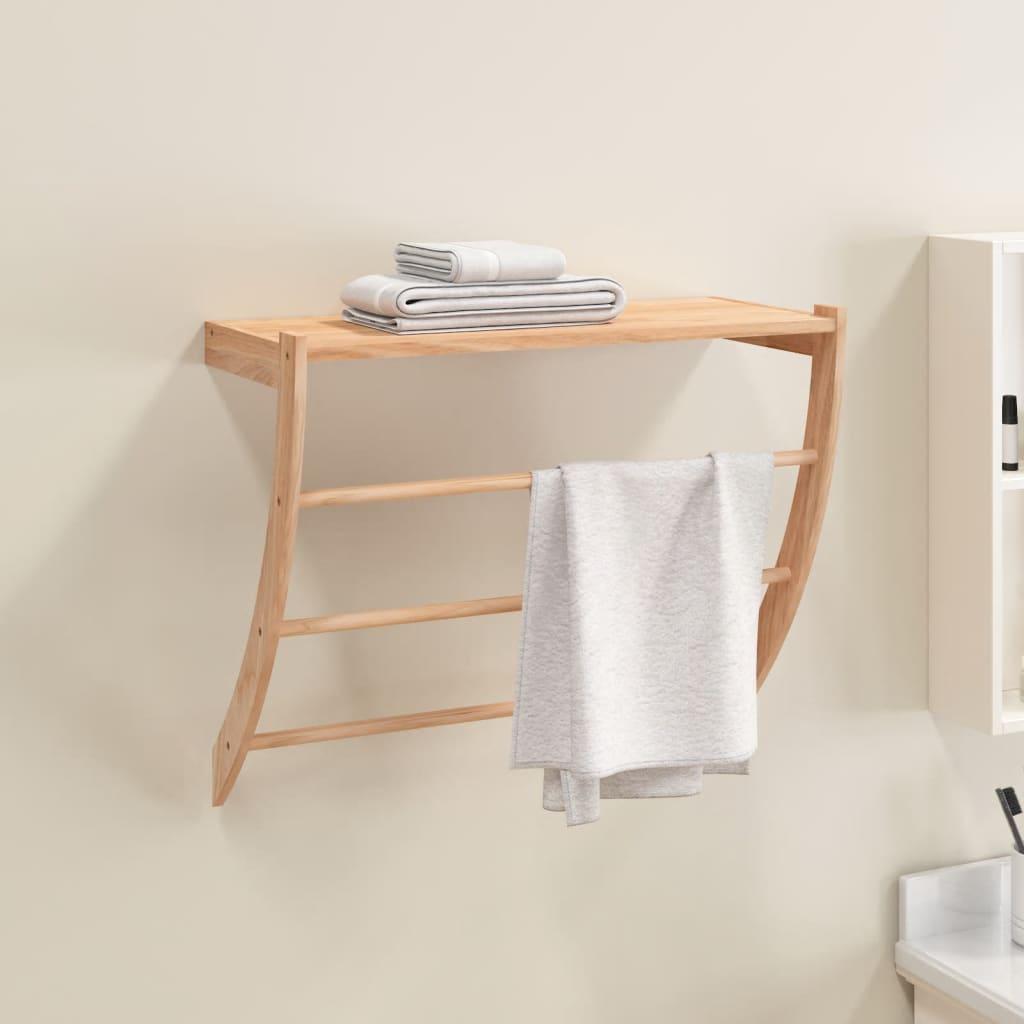 Håndklædeholder 60x25,5x49 cm massivt valnøddetræ