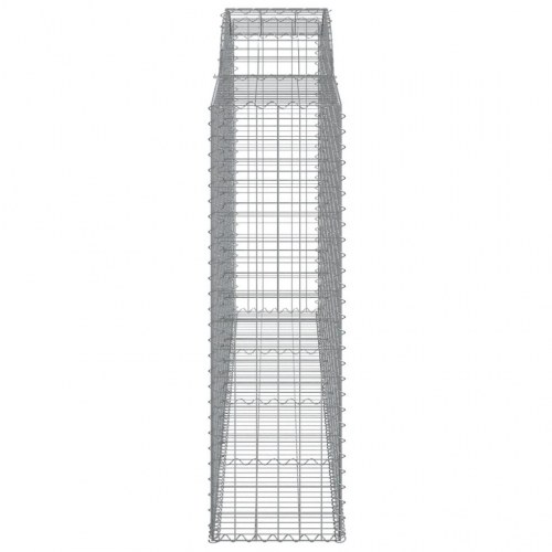Buet gabionkurv 300 × 50 × 160/180 cm - galvaniseret jern