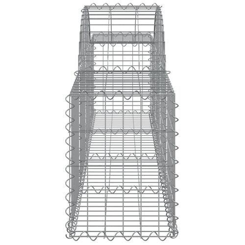 Buede gabionkurve 20 stk. 200x30x40/60 cm galvaniseret jern