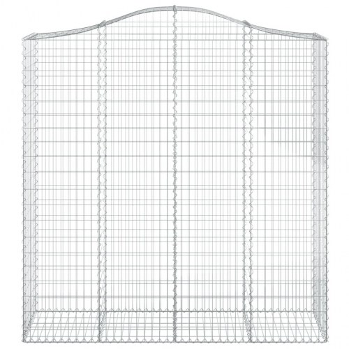 Buet gabionkurv 200 × 50 × 200/220 cm - galvaniseret jern