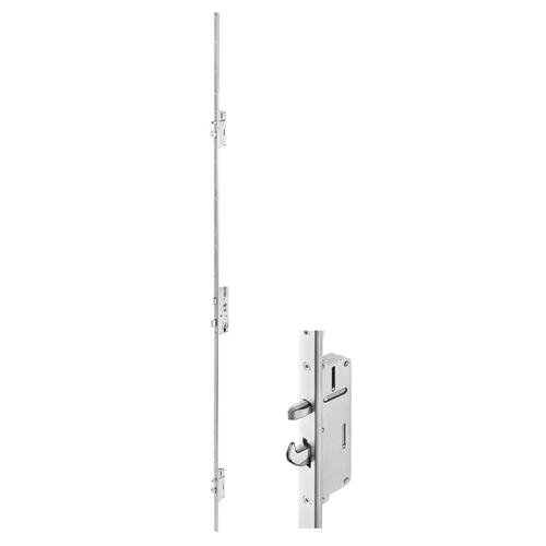 Hoveddør 100x210 cm aluminium og PVC hvid
