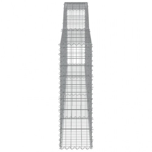 Buede gabionkurve - 8 stk. 400×30×100/120 cm i galvaniseret jern