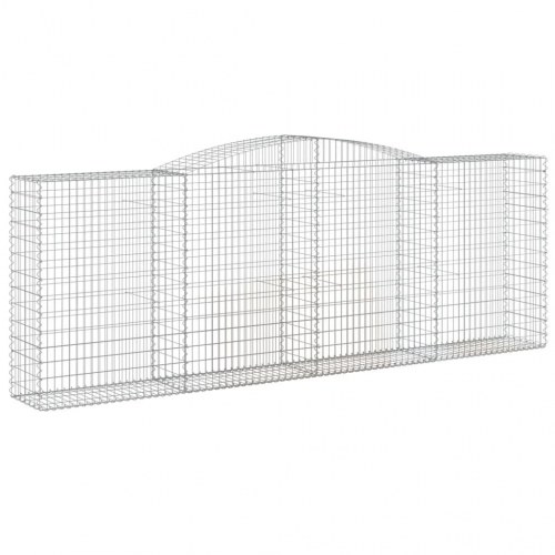 Buede gabionkurve - 9 stk. 400×50×140/160 cm i galvaniseret jern