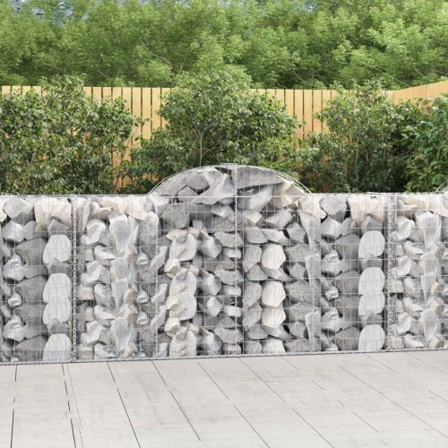 Buet gabionkurv 200×50×100/120 cm - galvaniseret jern