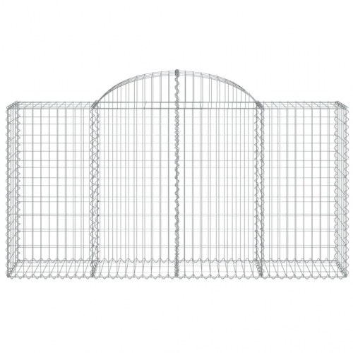 Buet gabionkurv 200×50×100/120 cm - galvaniseret jern