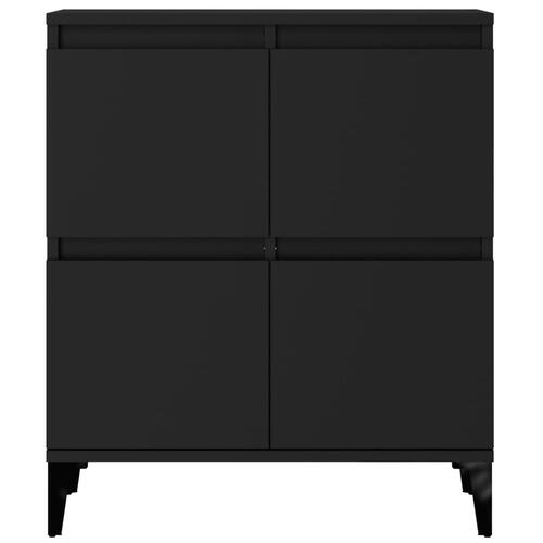 Skænke 2 stk. 60x35x70 cm konstrueret træ sort