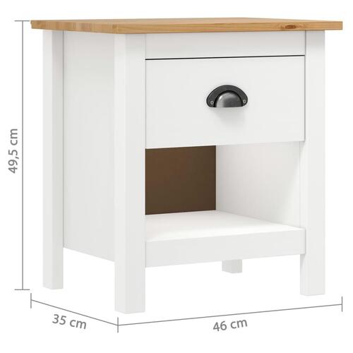 Sengeborde Hill 2 stk. 46x35x49,5 cm massivt fyrretræ