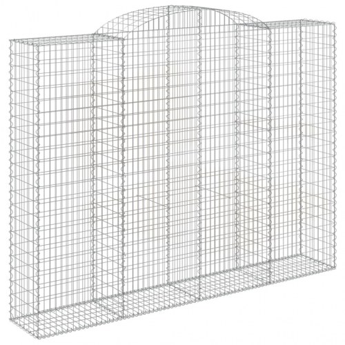 Buet gabionkurv 300×50×220/240 cm - galvaniseret jern