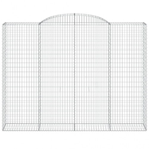 Buet gabionkurv 300×50×220/240 cm - galvaniseret jern