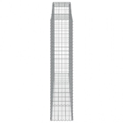 Buet gabionkurv 300×50×220/240 cm - galvaniseret jern