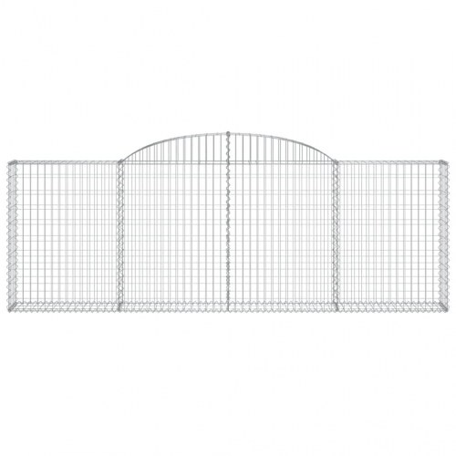Buet gabionkurv 300×30×100/120 cm - galvaniseret jern