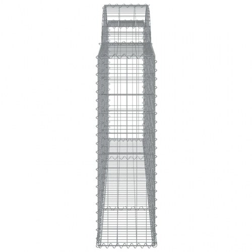 Buet gabionkurv 300×30×100/120 cm - galvaniseret jern