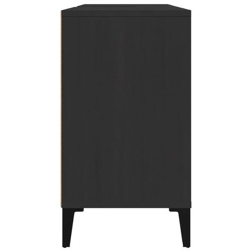 Underskab til håndvask 80x33x60 cm konstrueret træ sort