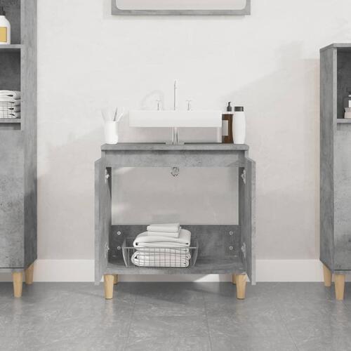 Underskab til håndvask 58x33x60 cm konstrueret træ betongrå