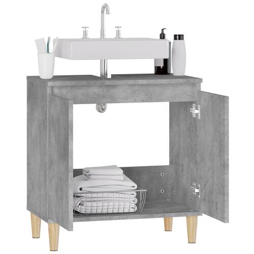 Underskab til håndvask 58x33x60 cm konstrueret træ betongrå